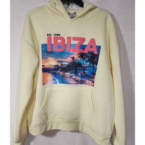 Ibiza est.1989 women's yellow  medium size hoodie